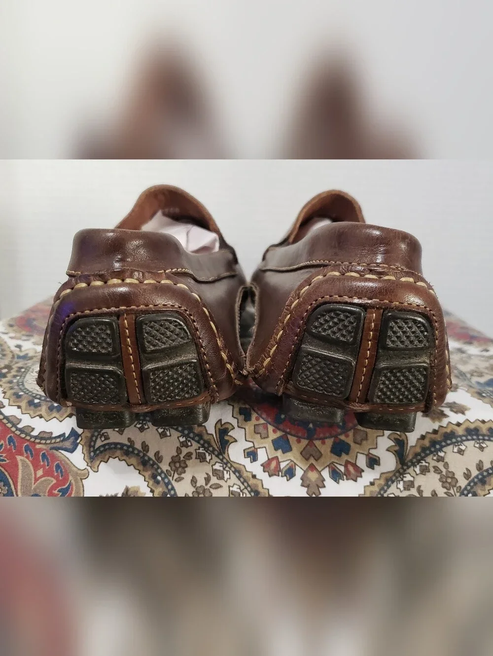 Clarks Mens Size 9M Penny Loafers Brown Leather Driving Mocs Shoes England
